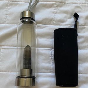 Color Fluorite Crystal infused water bottle